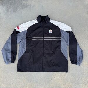 Pittsburgh Steelers Sports Illustrated SI XL Jacket Black‎ Dunbrooke Windbreaker